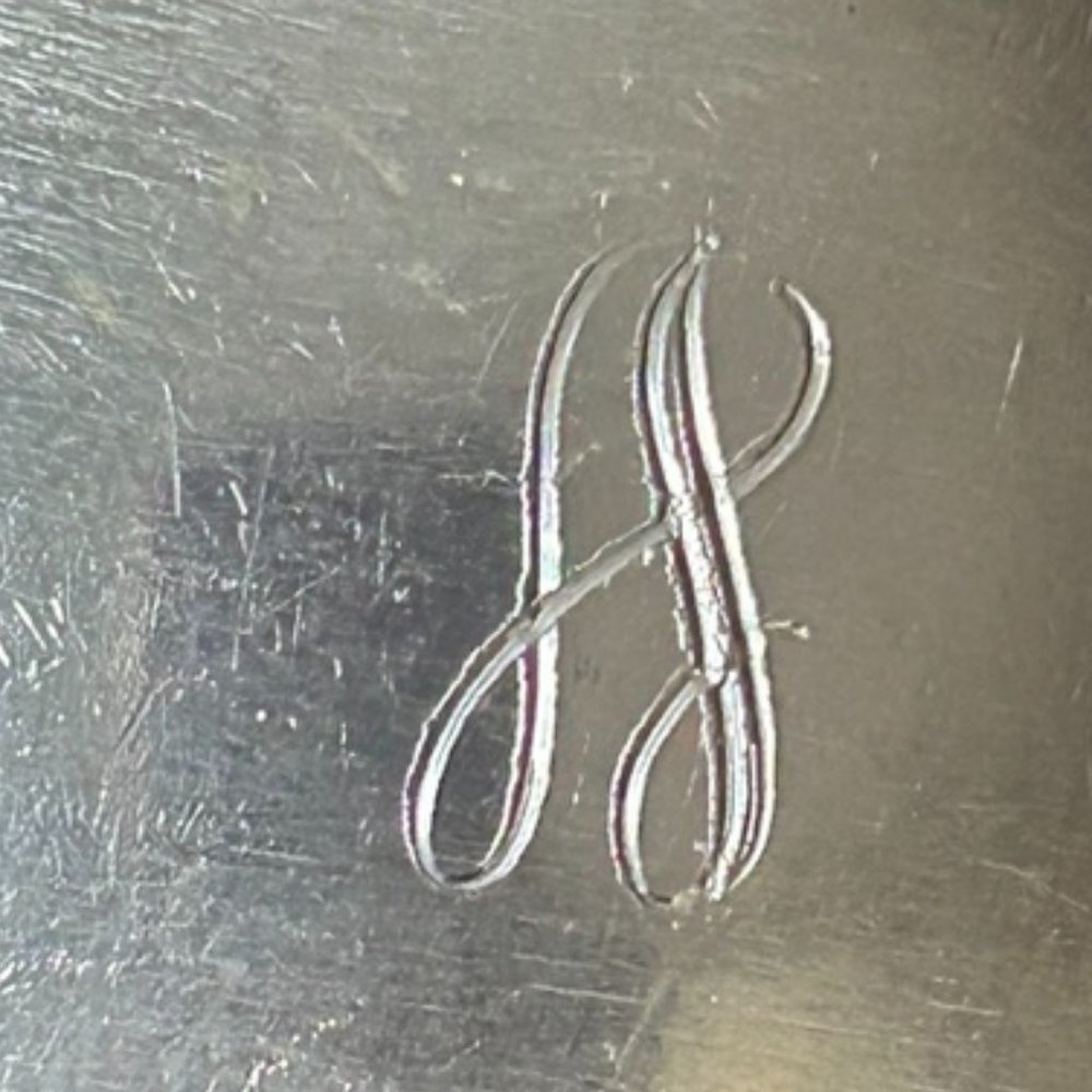 Vintage Leonard 70's Initial "A" Engraved Genuine Pewter Cuff Bracelet - Picture 3 of 6